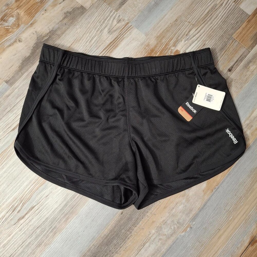 New REEBOK SPEEDWICK 3" Women's XL Black Athletic Training Shorts